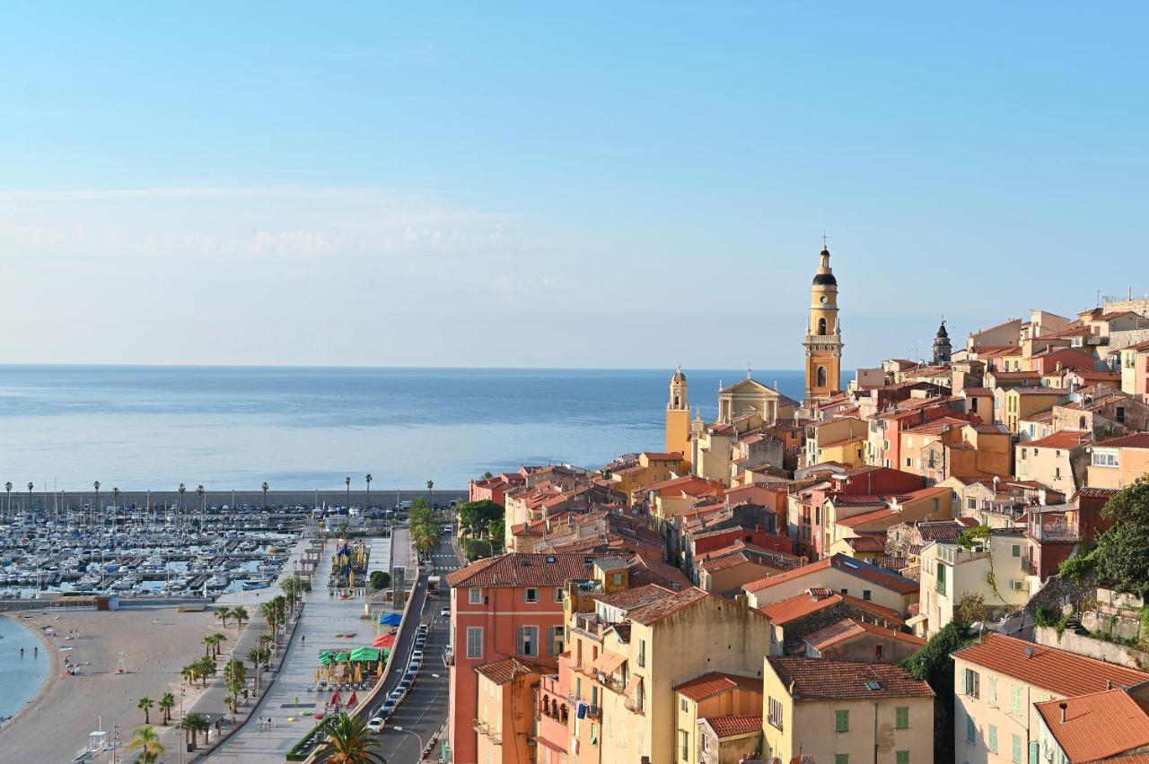 Villa L'Ensoleillee Vue Panoramique Mer, 250 M De La Plage Et Du Centre Ville Menton Exterior foto